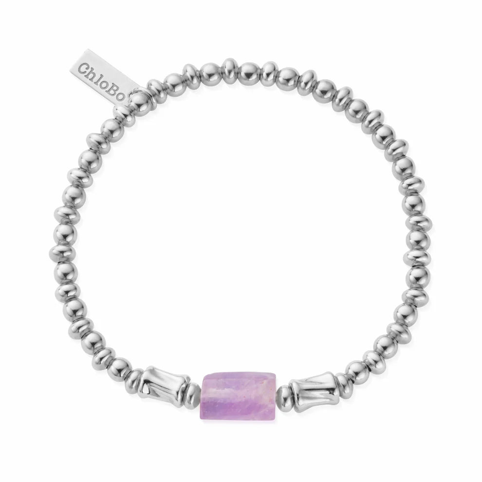 ChloBo Sterling Silver Calming Spirit Amethyst Stone Bracelet