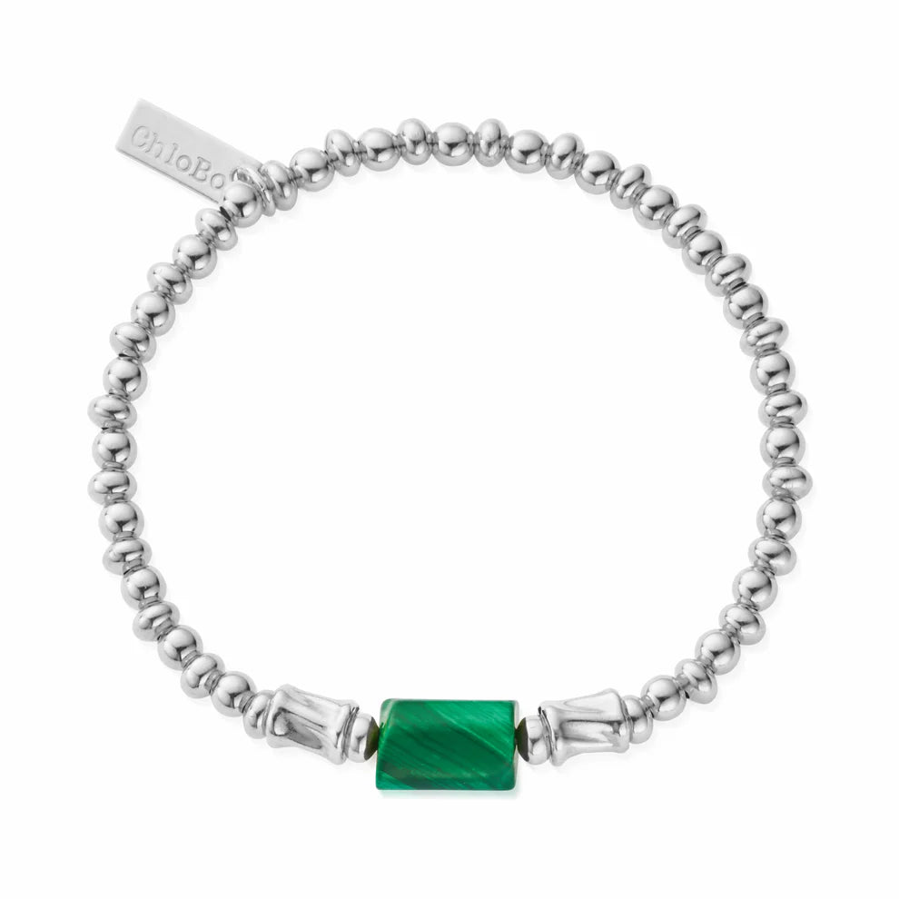 ChloBo Sterling Silver Protection Spirit Malachite Stone Bracelet
