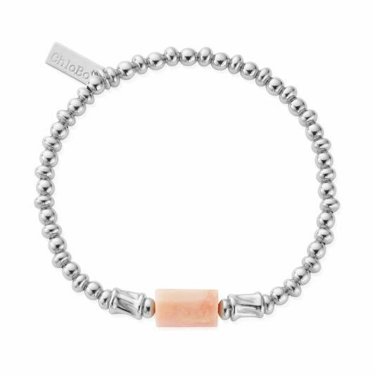 ChloBo Sterling Silver Love Spirit Pink Opal Stone Bracelet