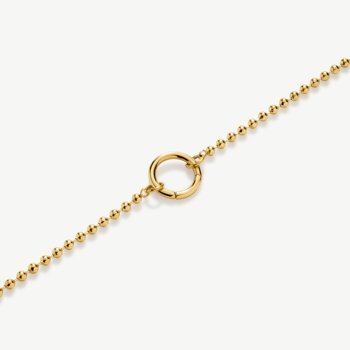 D.LOUISE Yellow Gold Plate Ball Chain Charm Bracelet