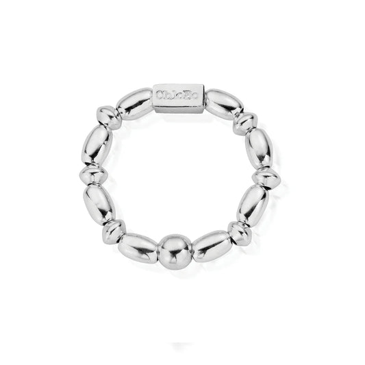 ChloBo Sterling Silver Mini Rice Ring - Size Medium