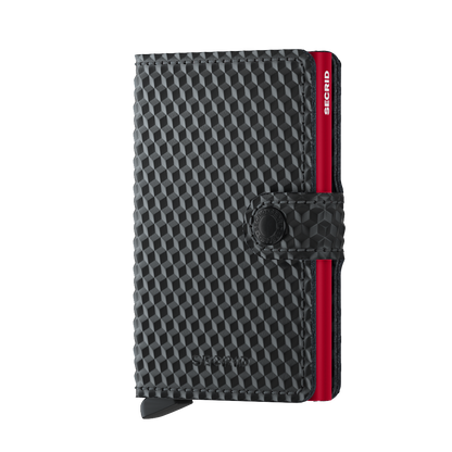 SECRID Cubic Black & Red Mini Wallet