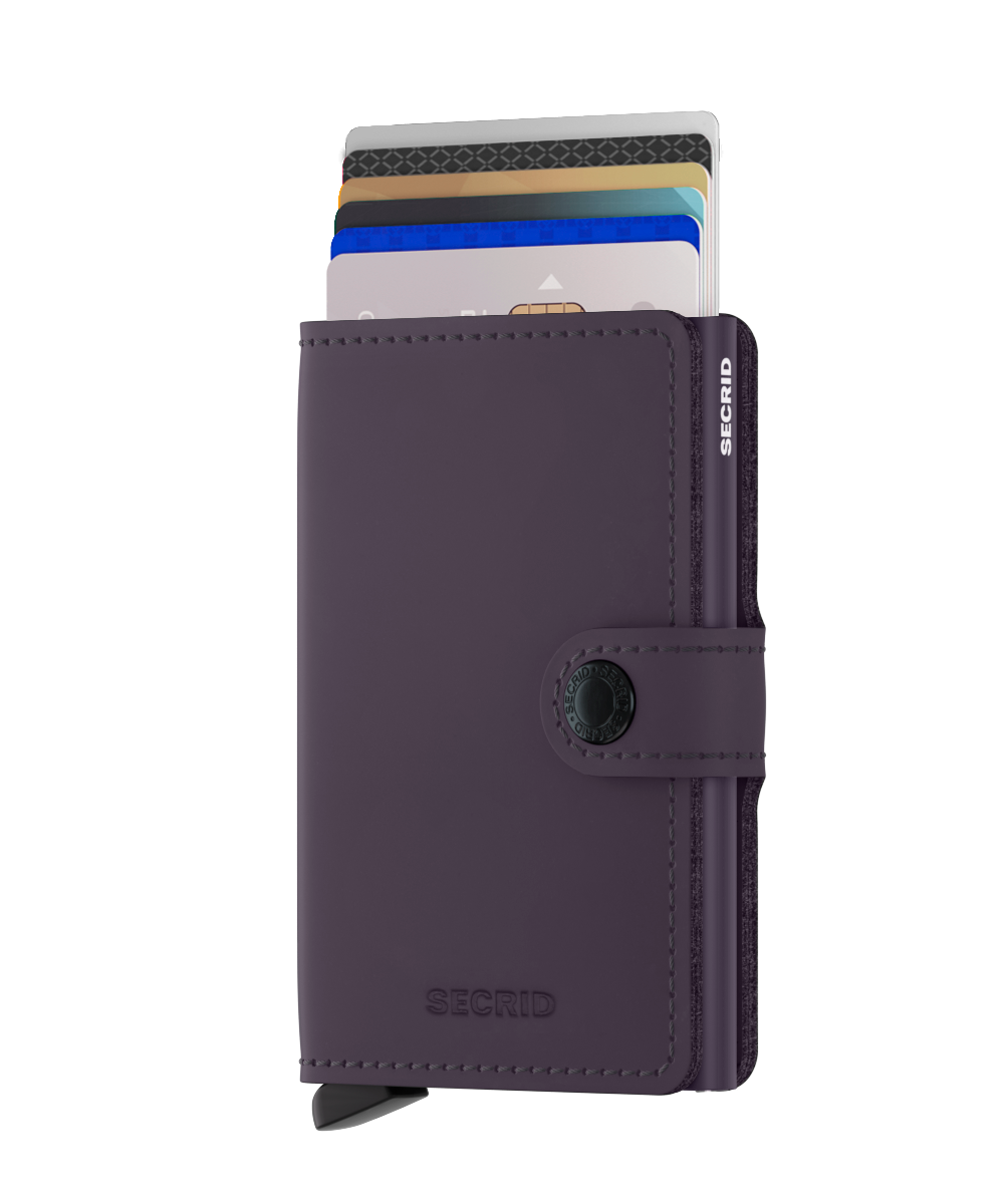 SECRID Matte Dark Purple Mini Wallet