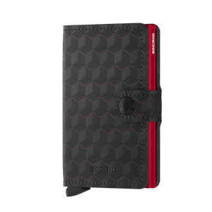SECRID Optical Black & Red Mini Wallet