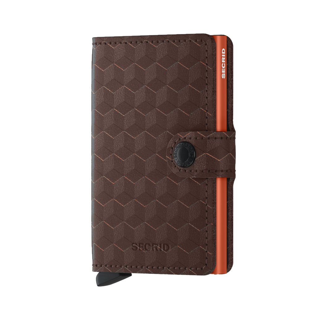 SECRID Optical Brown & Orange Mini Wallet