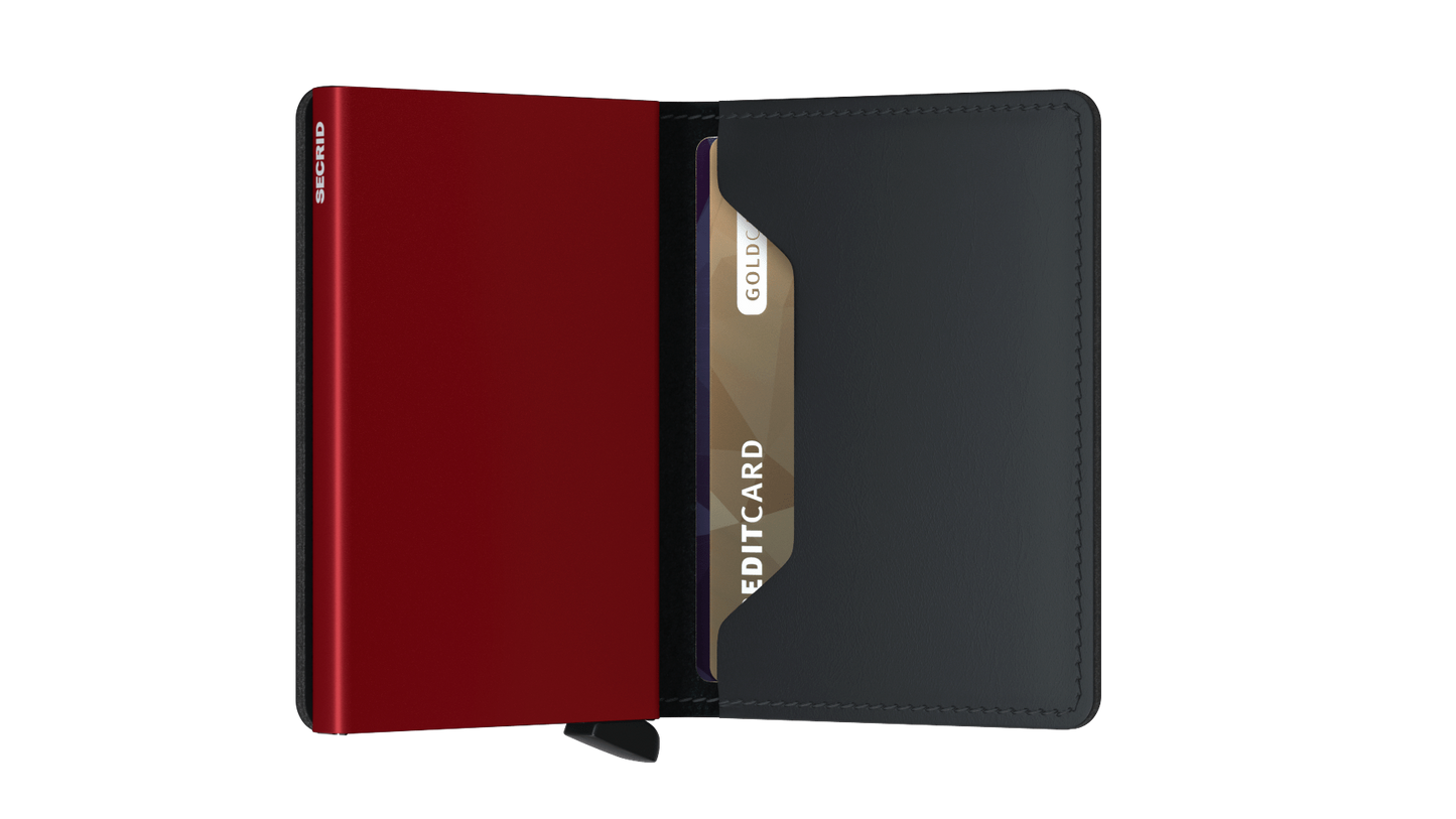 SECRID Mini Wallet Black & Red