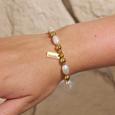 ChloBo Gold Plated Ocean Freshwater Pearl Bracelet