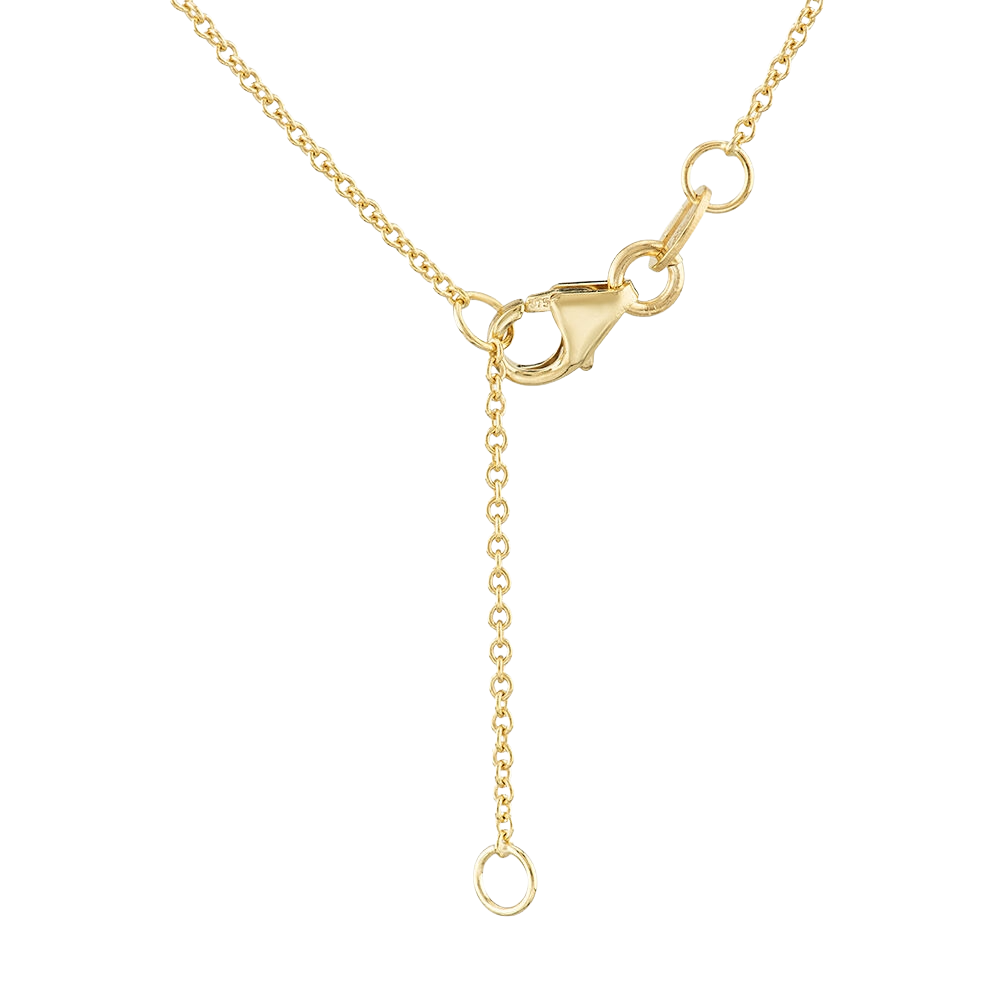 9ct Yellow Gold Double Circles Interlocking Pendant Necklace
