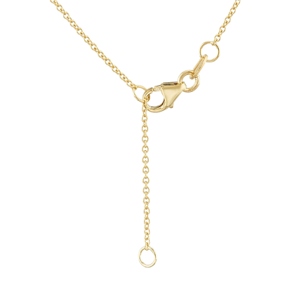 9ct Yellow Gold Double Circles Interlocking Pendant Necklace