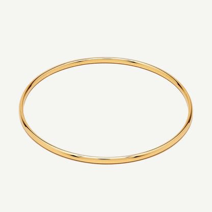 D.LOUISE Yellow Gold Plate Small/Medium Classic Gold Bangle