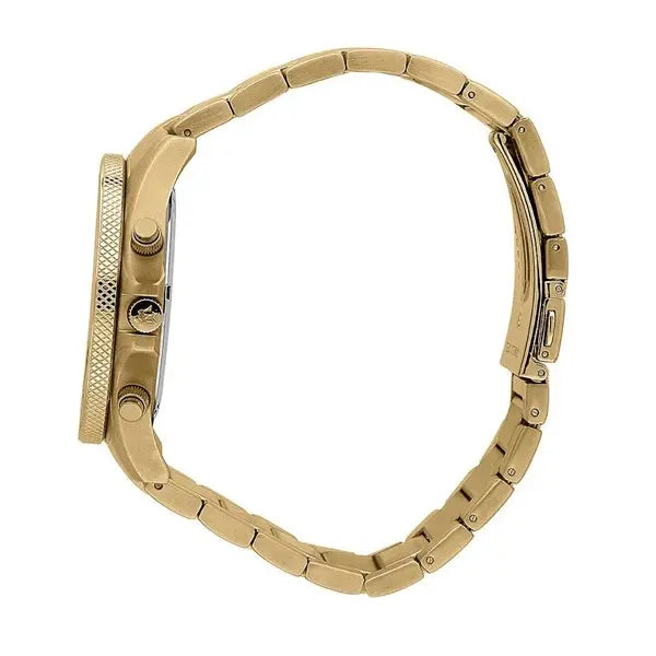 Maserati 42mm Sfida Blue Dial Chronograph Gold Toned Link Watch