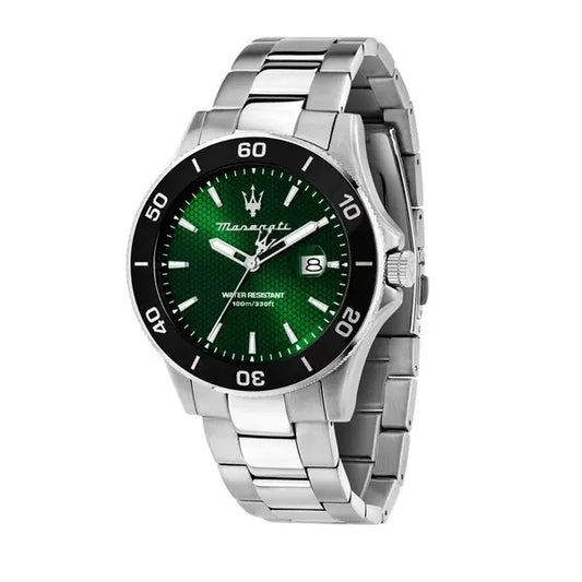 Maserati 43mm Competizione Green Dial Stainless Steel Watch