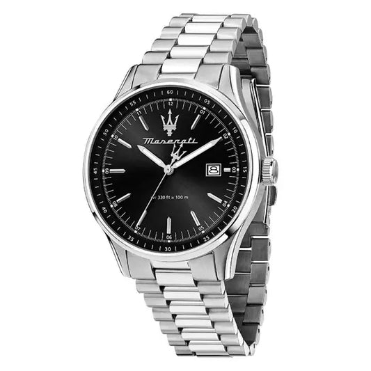 Maserati 42mm Sorpasso Black Dial Stainless Steel Bracelet Watch