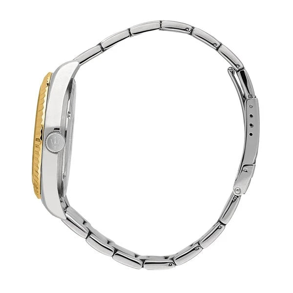 Maserati 43mm Competizione Two-Tone Stainless Steel Black Dial Date Window Bracelet Watch