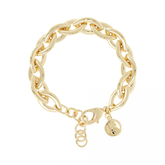 Bronzallure Large Yellow Gold Plated Link Bracelet