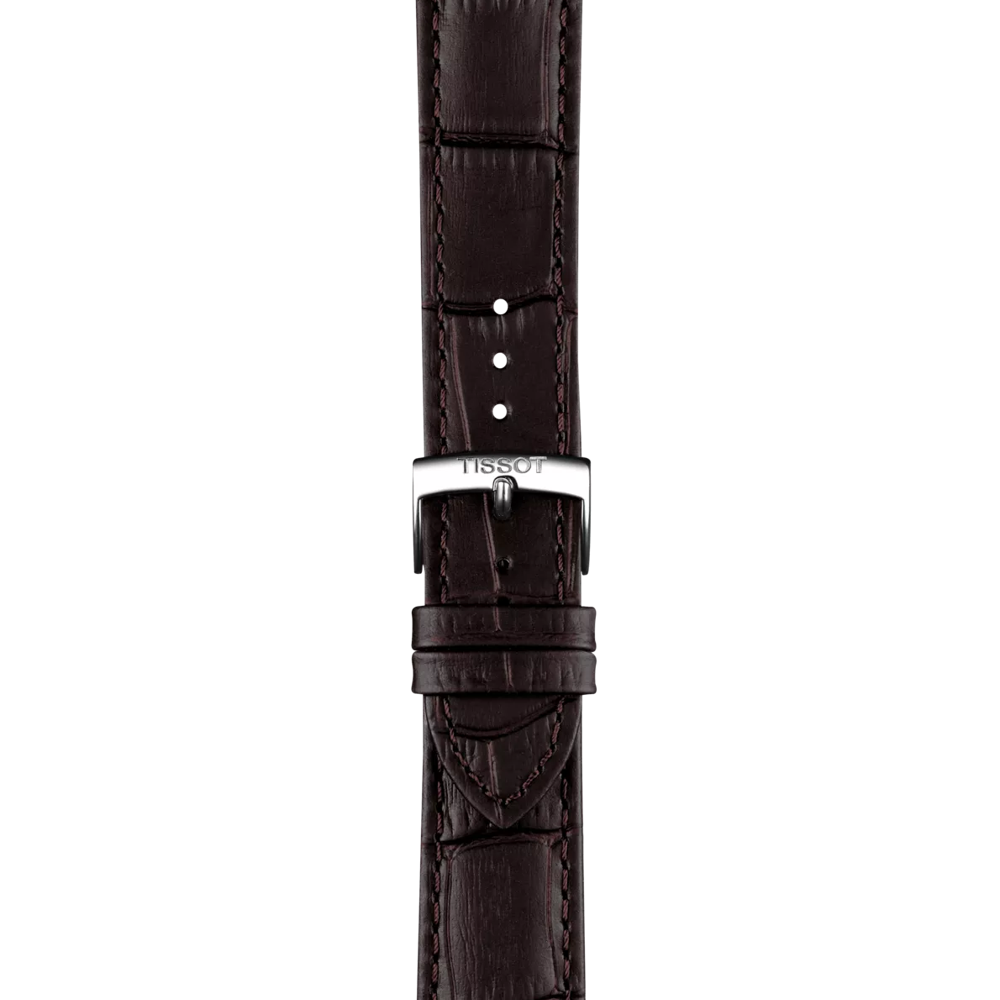 Tissot 40mm Silver Tone PR100, Silver & Date Dial, Gents Strap Watch