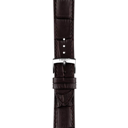 Tissot 40mm Silver Tone PR100, Silver & Date Dial, Gents Strap Watch