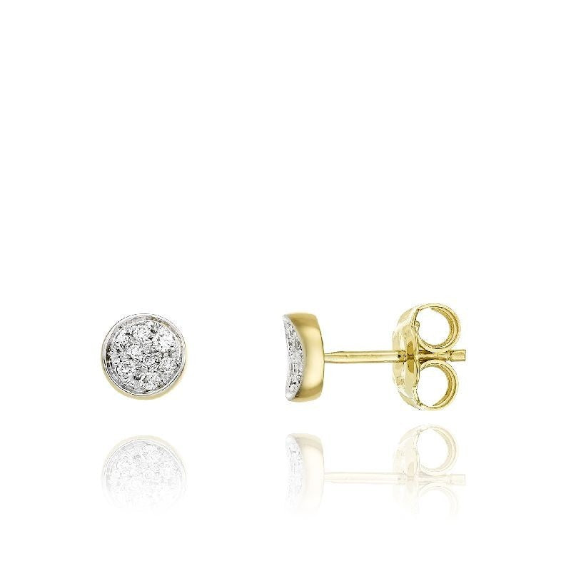 Chimento Armillas Glow 18ct Yellow Gold Diamond Pave Set Earrings