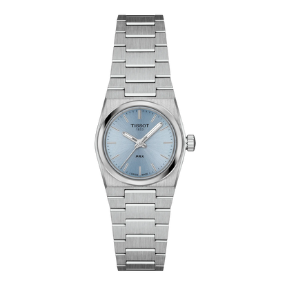 Tissot 25mm Silver PRX, Ice Blue Dial, Ladies Bracelet Watch