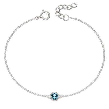 Sterling Silver Crystal Birthstone Bracelet's