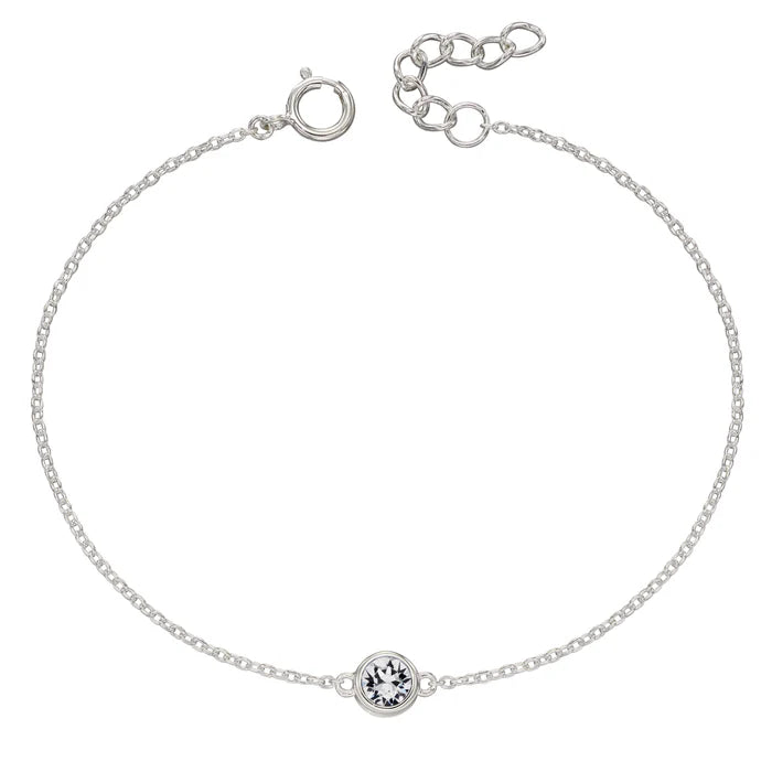 Sterling Silver Crystal Birthstone Bracelet's