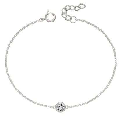 Sterling Silver Crystal Birthstone Bracelet's