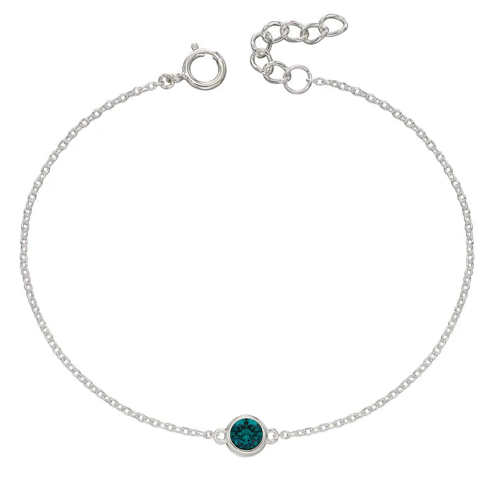 Sterling Silver Crystal Birthstone Bracelet's
