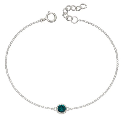 Sterling Silver Crystal Birthstone Bracelet's