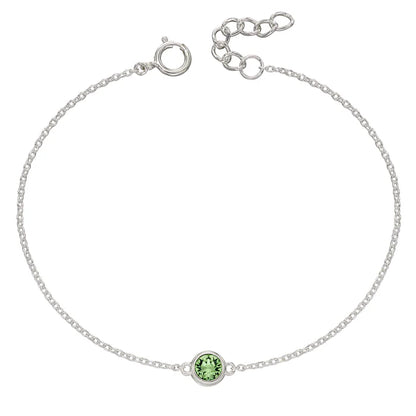 Sterling Silver Crystal Birthstone Bracelet's