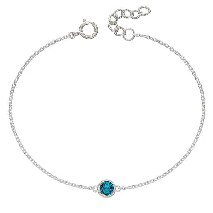 Sterling Silver Crystal Birthstone Bracelet's