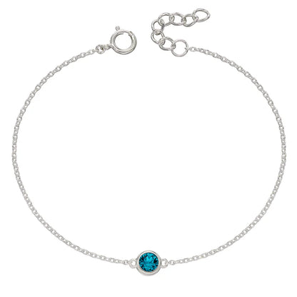 Sterling Silver Crystal Birthstone Bracelet's