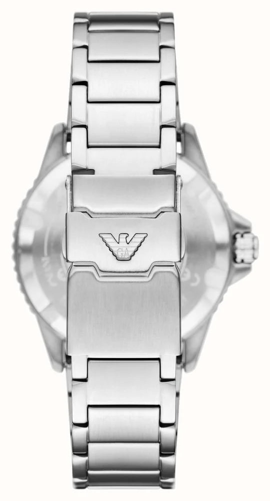 Emporio Armani 43mm Men's World Explorer Green Dial Stainless Steel Bracelet Watch