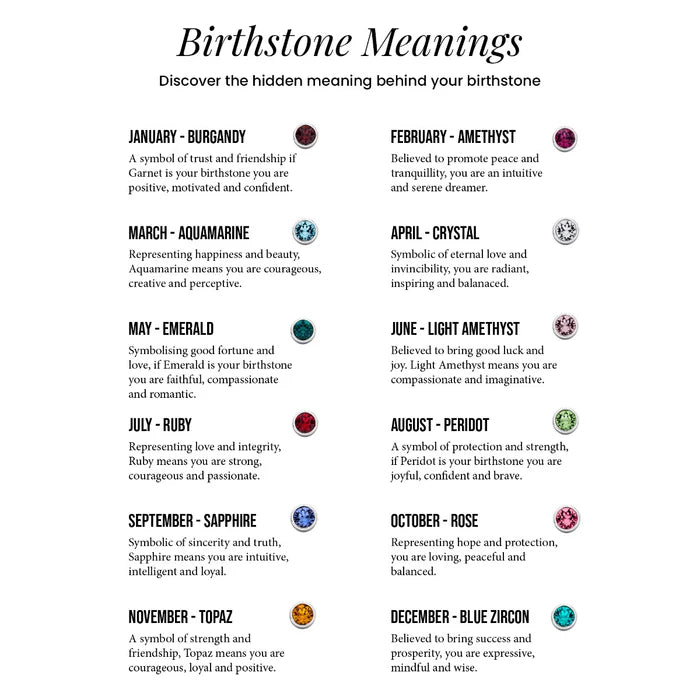 Yellow Gold Plate Crystal Birthstone Personalising Necklace's