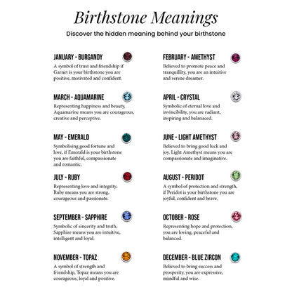 Yellow Gold Plate Crystal Birthstone Personalising Necklace's