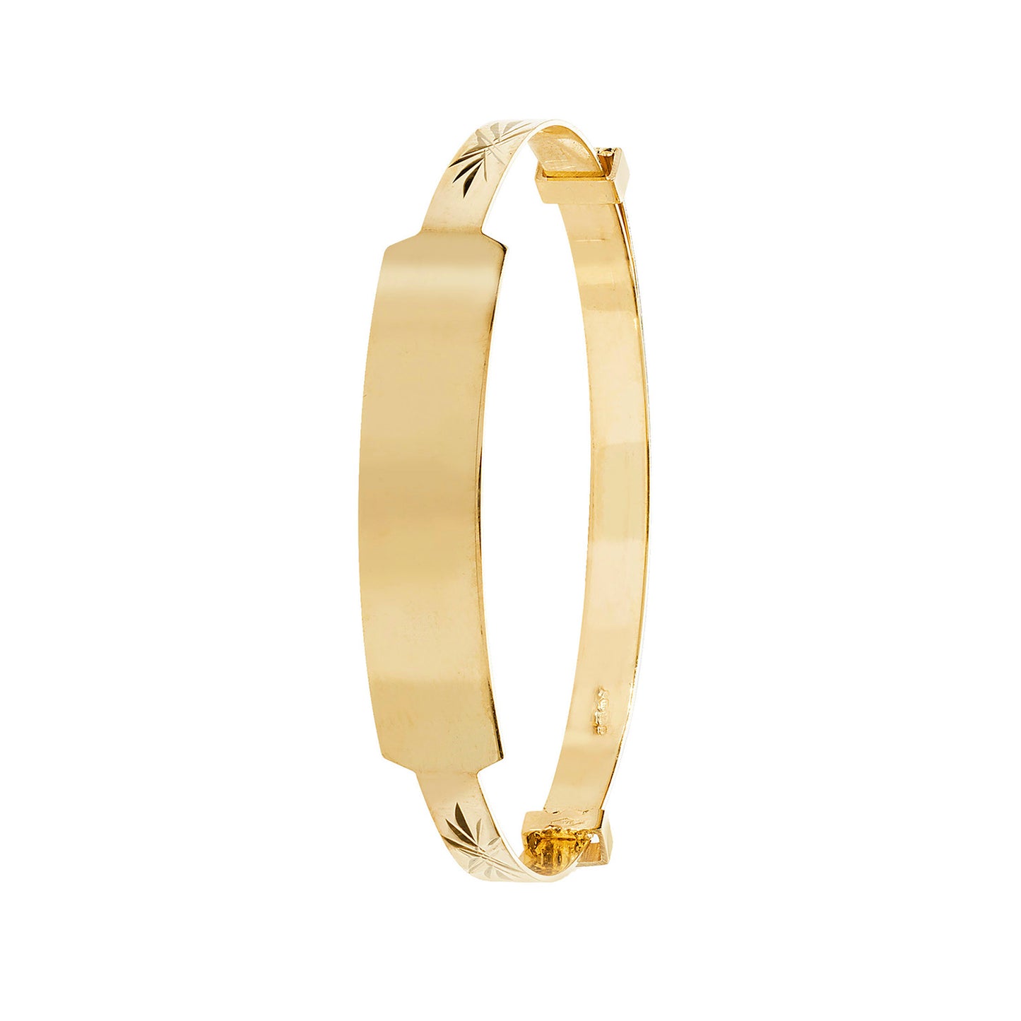 9ct Yellow Gold Expandable ID Baby Bangle