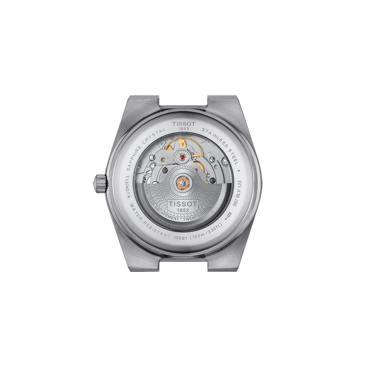 Tissot 40mm Automatic Silver Tone PRX, Green Guilloché & Date Dial, Gents Bracelet Watch