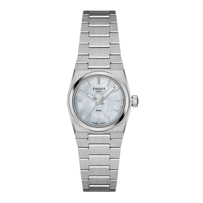 Tissot 25mm Silver PRX, Blue Mother of Pearl Dial, Ladies Bracelet Watch