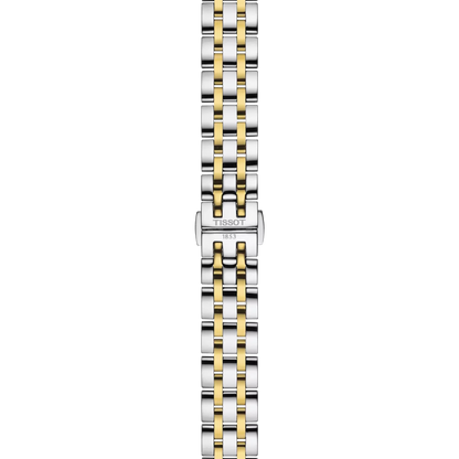 Tissot 28mm Yellow & Silver Tone Classic Dream, Silver Date Dial, Ladies Bracelet Watch