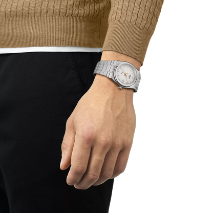 Tissot 40mm Silver Tone PRX, Silver & Date Dial, Gents Bracelet Watch