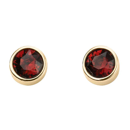 Yellow Gold Plated Crystal Birthstone Earring's
