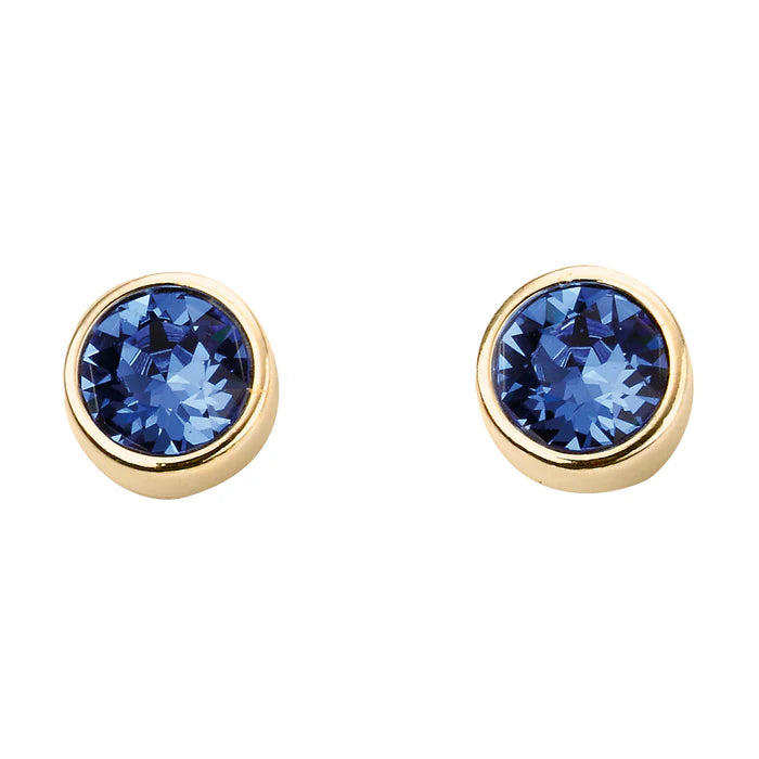 Yellow Gold Plated Crystal Birthstone Earring's