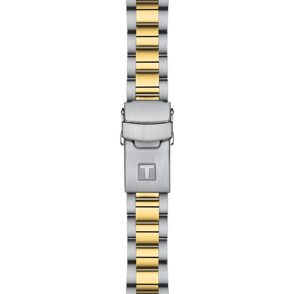 Tissot 36mm Yellow & Silver Tone Seastar 1000, Black Diver Style, Bracelet Watch