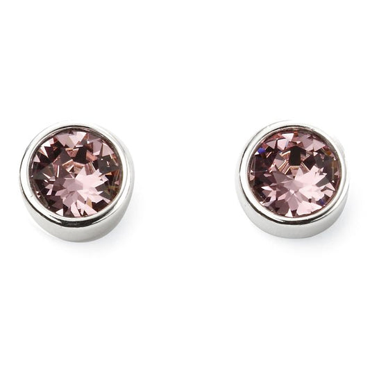 June Sterling Silver Crystal Birthstone Earrings