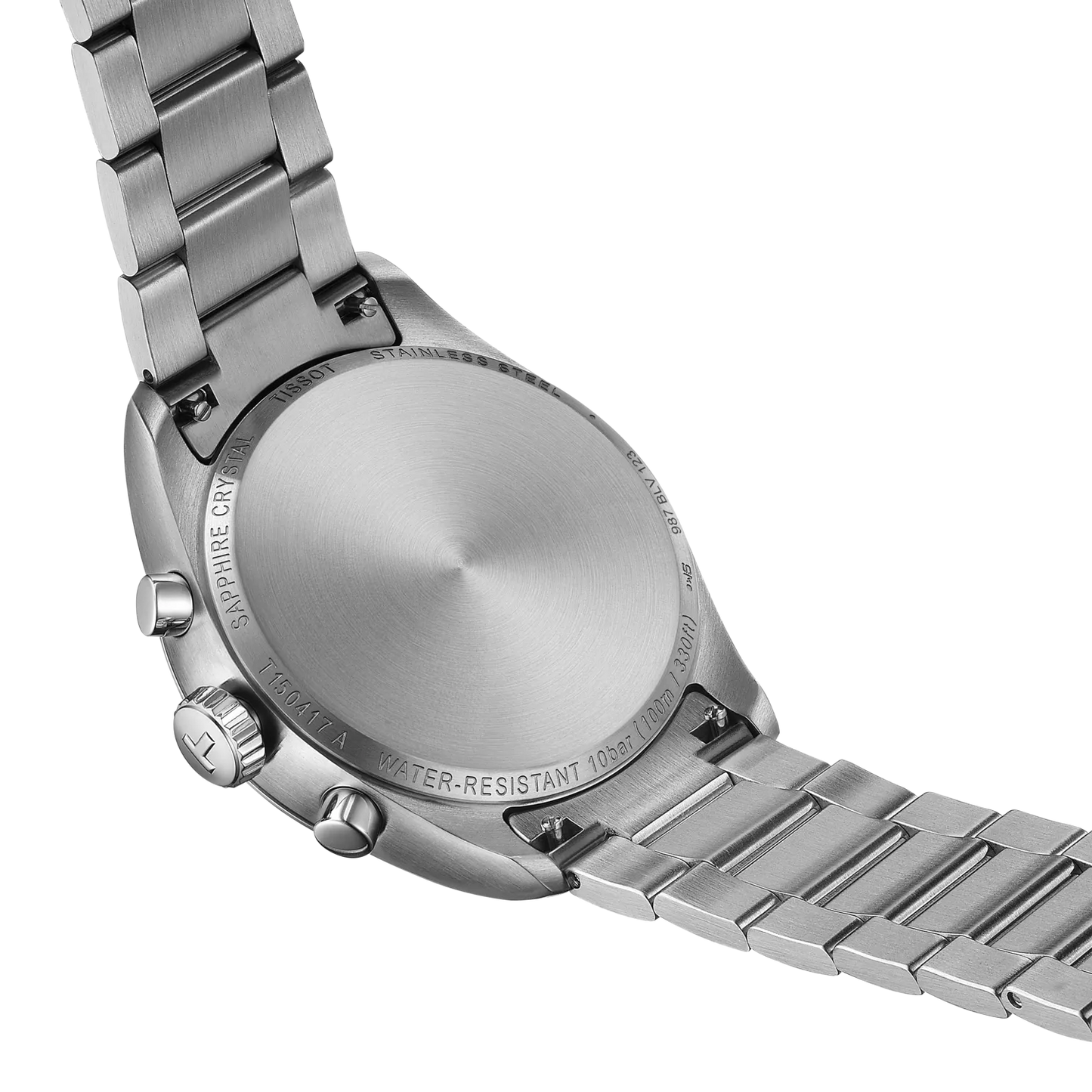 Tissot 40mm Silver Tone PR100, Green Chronograph, Gents Bracelet Watch