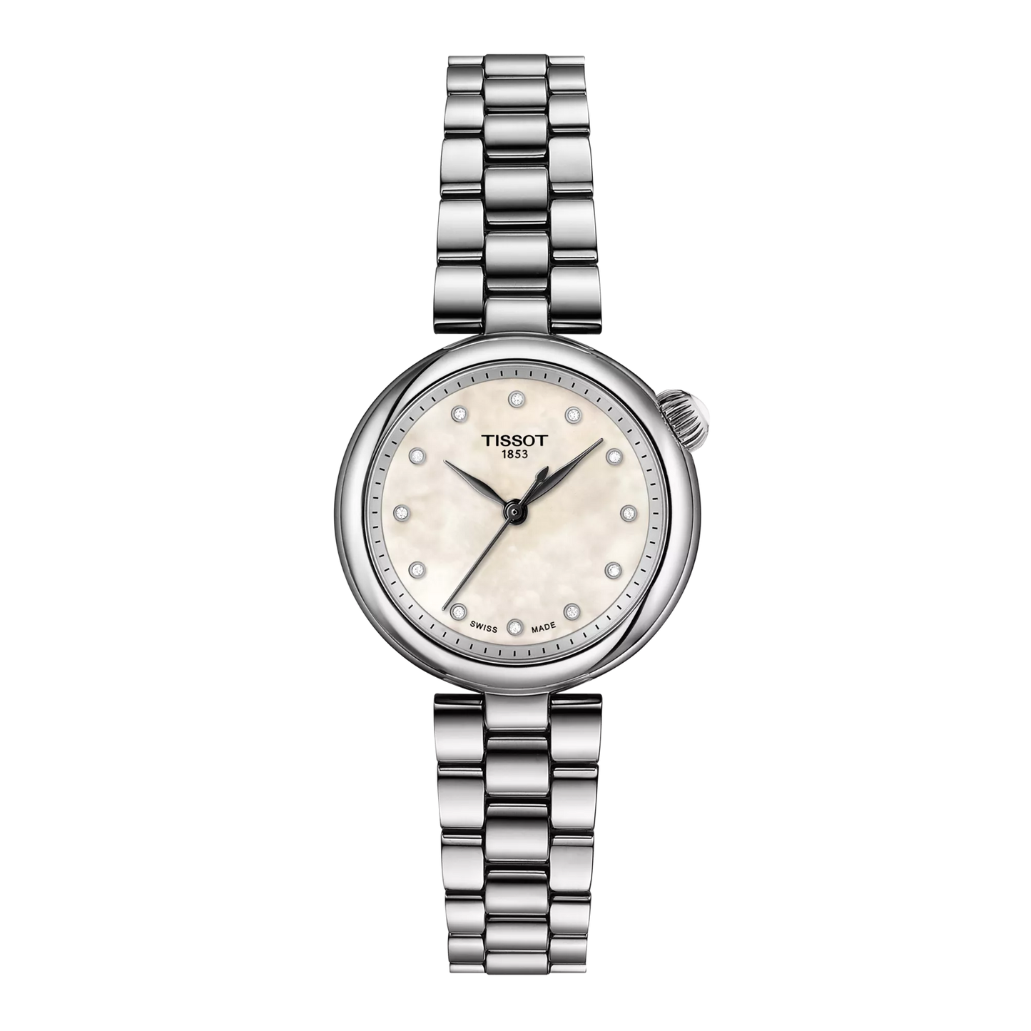 Tissot 28mm Silver Desir, Mother of Pearl & Diamond Dial, Ladies Bracelet Watch