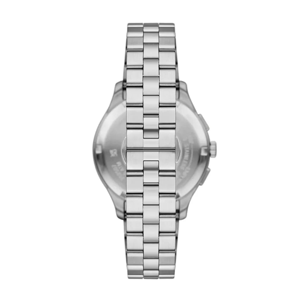 Emporio Armani 41mm Chronograph Men's Dario Black Dial Silver Bracelet Watch
