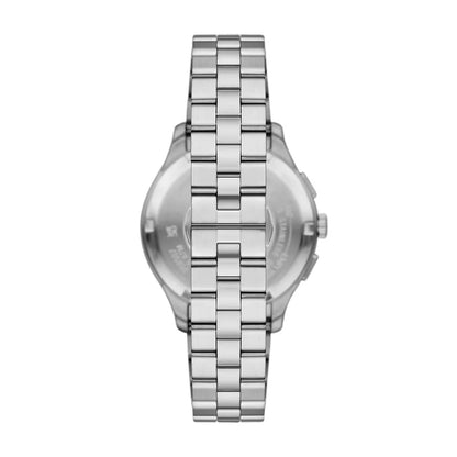 Emporio Armani 41mm Chronograph Men's Dario Black Dial Silver Bracelet Watch