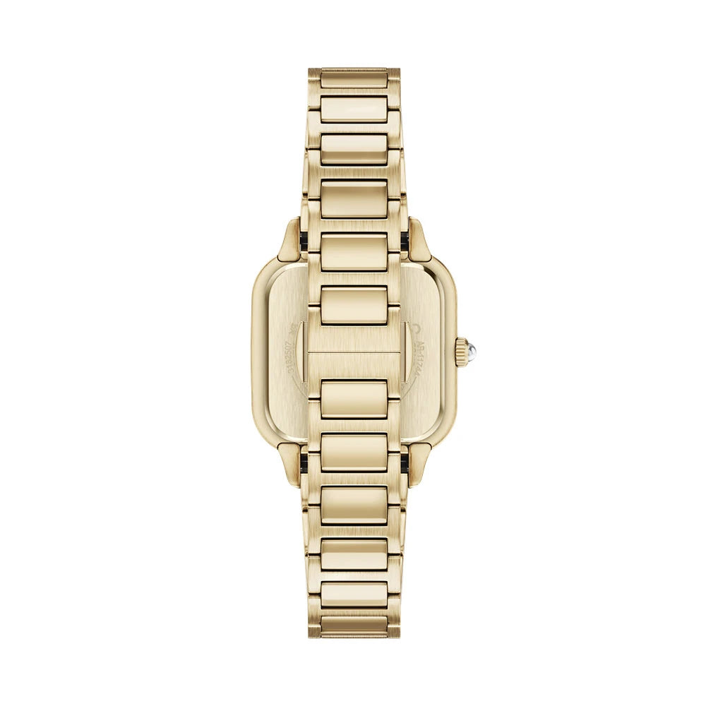 Emporio Armani 35mm Ladies Cecilia Mother of Pearl Dial Yellow Gold Tone Bracelet Watch