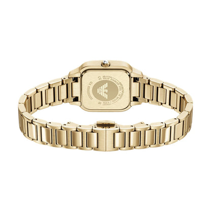 Emporio Armani 35mm Ladies Cecilia Mother of Pearl Dial Yellow Gold Tone Bracelet Watch