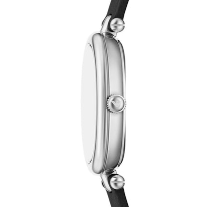 Emporio Armani 28mm Sinfonia Ladies Oval Mother of Pearl Dial Leather Strap Watch
